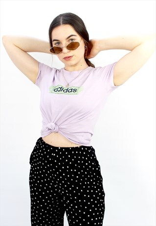 Y2K RETRO PURPLE SPELL-OUT LOGO T-SHIRT