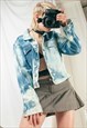 VINTAGE DENIM JACKET 90S REWORKED BLEACH DYE GRUNGE COAT