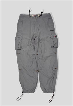 Vintage Tommy Hilfiger Parachute Cargo Trousers in Grey
