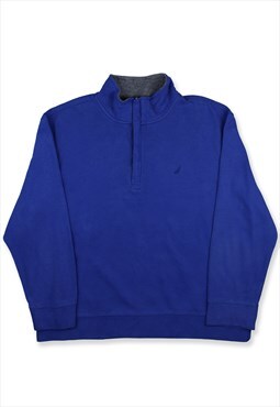 Nautica Blue 1/4 Zip Sweatshirt