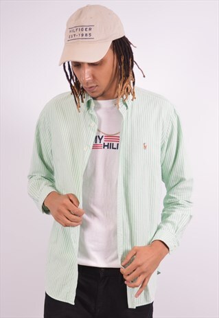 VINTAGE RALPH LAUREN SHIRT STRIPES GREEN