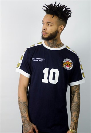 BLUE VINTAGE SPORTSWEAR INSPIRED SPORTS CLUB T-SHIRT