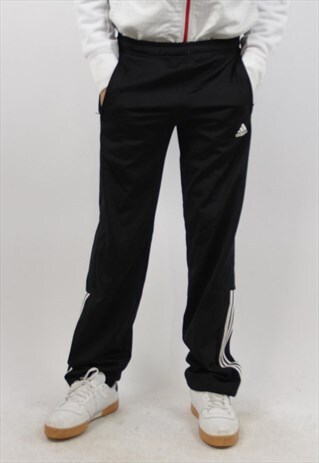 VINTAGE ADIDAS 90S BLACK TRACKSUIT BOTTOMS