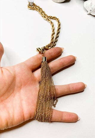 60'S ROPE CHAIN TASSEL CHOKER