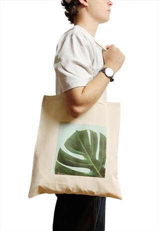 Houseplant Tote Bag Print of Monstera Deliciosa Species