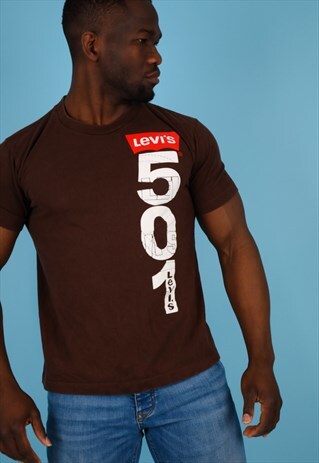VINTAGE LEVI'S T-SHIRT IN BROWN NT38B