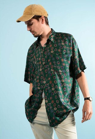 VINTAGE PATTERNED SILK SHIRT
