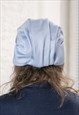 VINTAGE 70'S BLUE SATIN PASTEL HAT