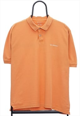 Vintage Columbia Orange Polo Shirt Mens