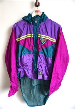 Vintage Raincoat Parka Windbreaker Jacket Rain Coat Track