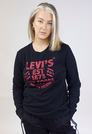 VINTAGE LEVI'S BLACK LONG-SLEEVE T-SHIRT