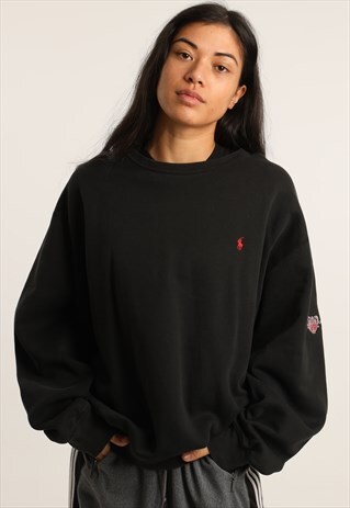 VINTAGE POLO RALPH LAUREN EMBROIDERED LOGO SWEATSHIRT