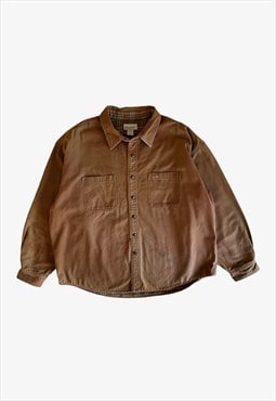 Vintage Y2K Men's Carhartt Brown Workwear Jacket