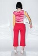 VINTAGE Y2K R'N'B STAR JOGGER CULOTTES IN TOMATO RED