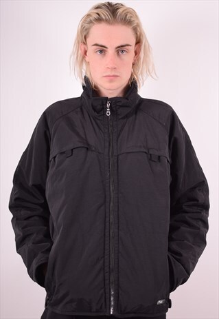 FILA MENS VINTAGE JACKET LARGE BLACK 90S