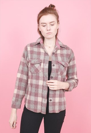 VINTAGE WOOLRICH CHECK SHIRT /R8005