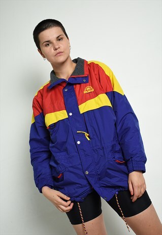 90S RETRO WINDBREAKER SPORTS PUFFER PARKA JACKET