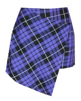 purple tartan skirt