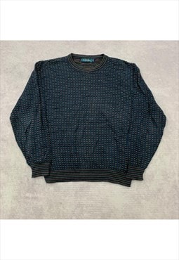 Vintage abstract knitted jumper Men's L