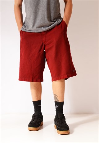 burgundy dickies shorts