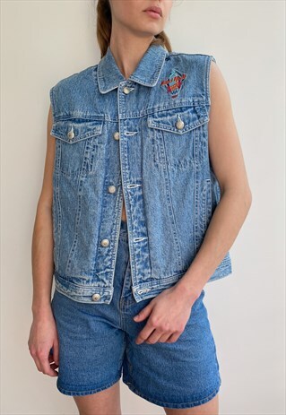 VINTAGE HARD ROCK CAFE DENIM VEST GILET