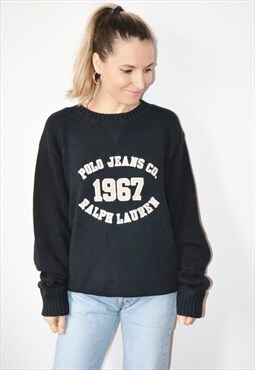 Vintage 90s RALPH LAUREN Embroidered Logo Sweatshirt Jumper