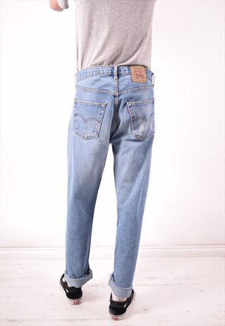 LEVI'S 501 MENS VINTAGE JEANS W36 L32 BLUE 90S