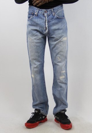 VINTAGE LEVIS 505 RIPPED JEANS
