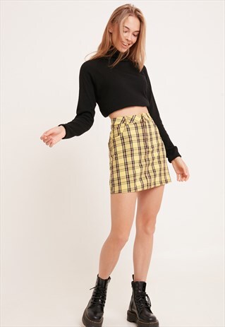 TARTAN SKIRT - YELLOW