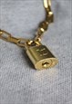 LOUIS VUITTON LOCK PADLOCK WITH LINK NECKLACE