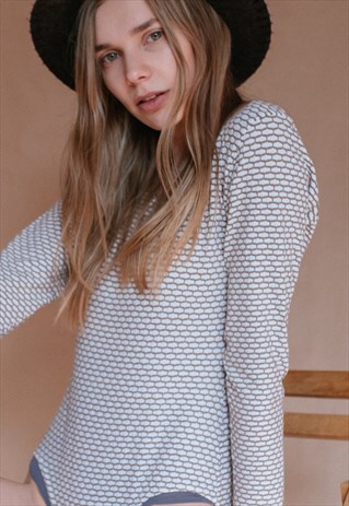 VINTAGE 70S' TEXTURED BODYSUIT