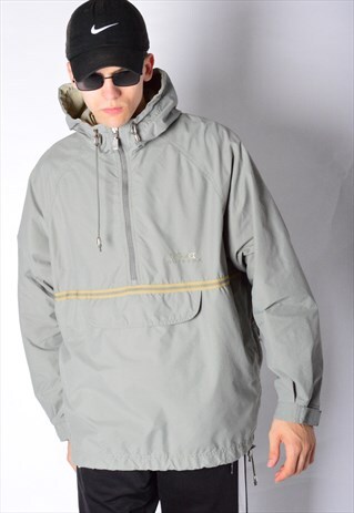 VINTAGE 90S BEIGE KHAKI SHELL ANORAK JACKET