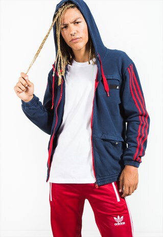 ON SALE -VINTAGE 90S ADIDAS ZIP HOODIE / S9862