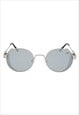 COOL SUNGLASSES IN SILVER WITH SILVER MIRROR LENS