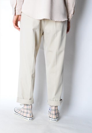 VINTAGE 90S BEIGE MINIMALIST PANTS