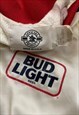 VINTAGE 90S BUD LIGHT BEER DARTS SATIN BOMBER JACKET SNAP XL