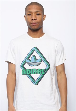 VINTAGE ADIDAS LOGO T-SHIRT WHITE