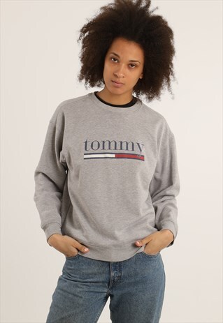 VINTAGE TOMMY HILFIGER PRINTED SPELLOUT SWEATSHIRT