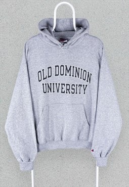 Vintage Champion Grey Hoodie Pullover University Mens Large