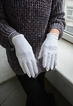Vintage 70's White Gloves