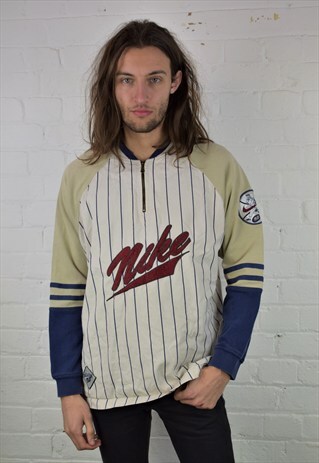 VINTAGE 90'S NIKE 1/4 ZIP BASEBALL TOP