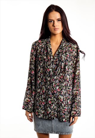 VINTAGE FLORAL PATTERNED BLOUSE ACBL25