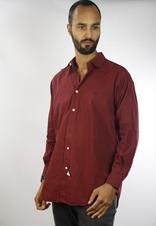 WINE RED BUTTON SHIRT / POLO RALPH LAUREN