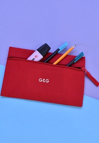 G&G UNISEX RED PENCIL CASE
