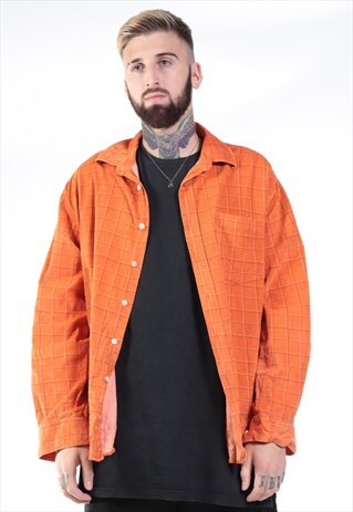 VINTAGE CORDUROY CHECK SHIRT