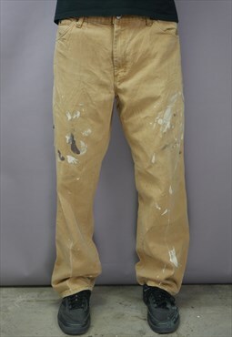 Vintage Dickies Trousers in Brown with Logo