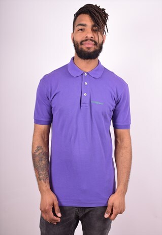 HENRI LLOYD MENS VINTAGE POLO SHIRT MEDIUM PURPLE 90S
