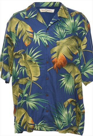 Vintage Foliage Hawaiian Shirt - L