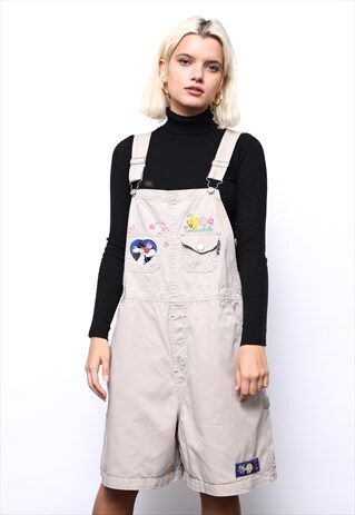 VINTAGE 90S LOONEY TUNES SHORT DUNGAREES