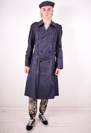 MENS VINTAGE COAT MEDIUM BLUE 90S